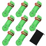 Abspannseile, 8 Stück 4mm Reflektierende Abspannseile für Zelt, Leuchtend...