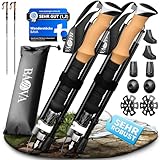 BAVA® Wanderstock Faltbar [36cm Packmaß] Verschiedene Aufsätze [Ultraleicht]...