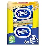 Tempo Feuchte Toilettentücher 'Sanft & Pflegend' - Megapack - 16 Packungen mit...