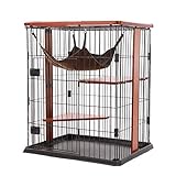 XIAOHAOYU Cat Cage Playpen Kennel Crate Höhe Katze-Haus-Möbel...