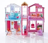 Barbie DLY32 - Stadthaus mit 3 Etagen, zusammenklappbar, viele Zubehörteile,...