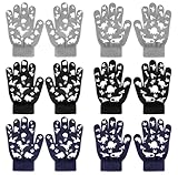 QKURT 6 Paar Kinderhandschuhe, Magische Handschuhe Dinosaurier für Jungen...