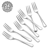 BEWOS 24 Stück Dessertgabeln, 5,71 ''(14,5 cm) Einzigartiges Design Salatgabel,...
