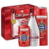 Old Spice Tin Box Geschenkset mit Captain Deostick, Duschgel und...