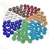 Hhverse Bunte Glassteine Muggelsteine 900g (Etwa 205 Stück) 17-20mm Durchmesser...