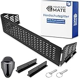 Herdschutzgitter Kindersicherung, 45 bis 70 cm ausziehbar, Schwarz, Set mit...