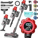 KESSER® Akku Staubsauger kabellos bis 70 Min. Laufzeit & Leise |...