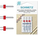 SCHMETZ Nähmaschinennadeln 3 Zwillings-Universal-Nadeln 1,6/70 2,0/80 3,0/90 |...