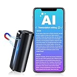 64GB magnetischer KI-Sprachrekorder mit App-Steuerung, Rauschunterdrückung,...