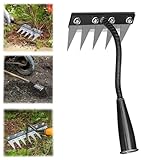 Unkrautrechen Aus Manganstahl, 5/6/7/8 Zähne Abnehmbarer Unkrauthacke,...