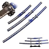 LQZJG Satz von 3-japanischen Katana Handmade Casting Sharp 1065 Kohlenstoffstahl...