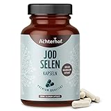 Jod Selen Kapseln (180 Stück) | 100 μg Jod und 40 μg Selen pro Tagesdosis |...