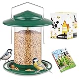 iBorn Vogelfutterspender,Metall Vogelhaus zum Aufhängen,Futterhaus für Vogel...