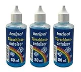 3 x 80ml karipol Türschlossenteiser, Enteiser für Autotür,...