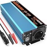 FLAMEZUM 1000W Wechselrichter 12V auf 230V Reiner Sinus Umwandler -Auto...