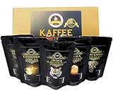 Kaffee Globetrotter - Echte Raritäten - Box (Ganze Bohne) - 5 Mal 100g...