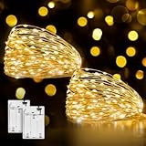 Ollny 2 stück 5M LED Lichterkette Batterie, 50er LED Lichterkette innen...