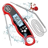 CIRYCASE Fleischthermometer Digital, Sofort Lesen Ofenthermometer...