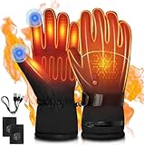 Beheizte Handschuhe für Herren Damen 5000mAh*2 Akku 3 Einstellbarer Temperatur...