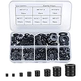 500 schwarz Stück flache Unterlegscheiben, Nylon-Unterlegscheiben, industrielle...