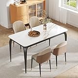 ZL ZELing Esstisch 140x70 cm, Küchentisch für 4-6 Personen, Keramik...