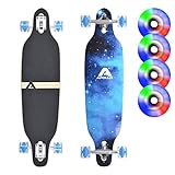 Apollo Longboard BlueSky, Komplettboard, Twin-Tip Drop-Through Freeride Cruiser...