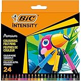 BIC Intensity Premium Filzstifte, zum Malen für Erwachsene und Kinder, in 24...