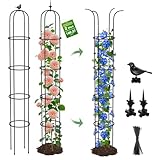 MYMULIKE 2 Stück rankhilfe Metall, Rankgitter Beschichtetes Metall Rosen...