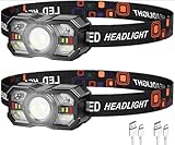 ALFFREUDE Stirnlampe Led Wiederaufladbar 2 Stück 2000 Lumens Superhell...