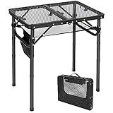 REDCAMP Tragbarer Grilltisch mit Mesh Desktop, 60 x 40cm Leichter Faltbarer...