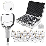 Schröpfgläser mit Vakuumpumpe, Cupping Set,18 Stück Schröpfsets für Gesicht...