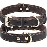 Joytale Hundehalsband Leder, Halsband aus Leder für Welpen und Kleine Hunde,...