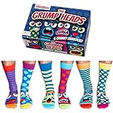 United Oddsocks Grump Heads Box of 6 Odd Socks for Men - UK 6-11, EUR 39-46, US...