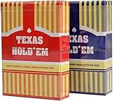 Texas Hold'em - Professionelle 100% Plastik Pokerkarten | 100% Wasserdicht |...