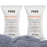 Kaltasphalt 2x 25kg Reparaturasphalt Bitumenmasse Bitumen Asphaltreparatur...