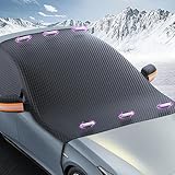 Frontscheibenabdeckung Auto, Abdeckung Windschutzscheibe Winter mit 6 Magnet...