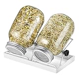 ecooe Sprossen Keimglas 2er Set keimgläser für Sprossenglas Sprouting jar mit...