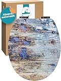 Calmwaters® WC Sitz mit Absenkautomatik, Holz-Motiv Shabby-Wood, Holzkern...