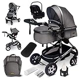 GaGaDumi Florida Kinderwagen 3 in 1 Komplettset mit Autositz - Baby Stroller 3...