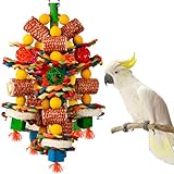 Vogelspielzeug, Papageienspielzeug für große Vögel, natürlicher Maiskolben...