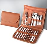 Nestling 16pcs Edelstahl Professionelle Nagelknipser Maniküre Set, Nagelschere...