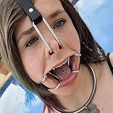 Vielretude BDSM Nasenhaken Mundhaken Harness Verschließbare Sklavin offene Mund...