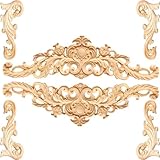 Dtoterul 6 Stück Holzornamente für Möbel, Ornamente für Möbel Vintage, Holz...