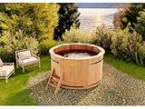 Finntherm Holz Badefass Bergen, Hot Tub Ø 160 x 101 cm, 3-4 Personen, inkl....