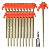 KEELYY 20x Zeltheringe, Heringe Stahl mit Gewinde, Schraubheringe Camping,...