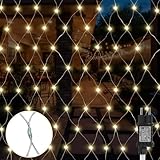 Gresonic 104er LED 1m*1.2m Lichternetz Lichtervorhang Lichterkette Warmweiß...