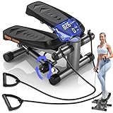 vannect 2 in 1 Mini Stepper für Zuhause mit Power Ropes, Up-Down Swing Stepper...