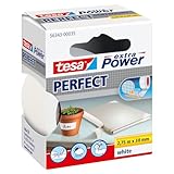 tesa extra Power Perfect Gewebeband - Gewebeverstärktes Ductape zum Basteln,...