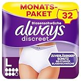 Always Discreet Inkontinenz-Höschen Plus Für Frauen, L, 32 Höschen,...