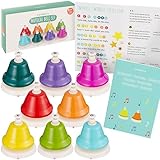 THE TWIDDLERS Buntes 8-Noten Handglockenset mit Notenheft & Geschenkbox -...